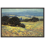 California Oaks and Poppies by Granville Redmond, framed poster