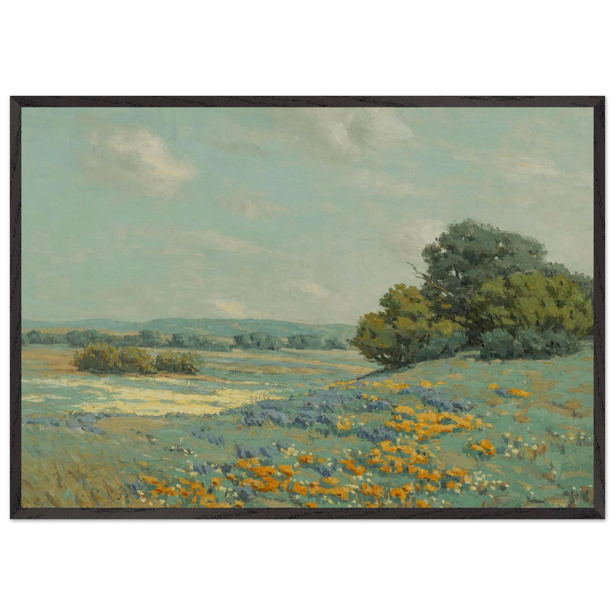 California Poppy Field by Granville Redmond, framed poster, view 3