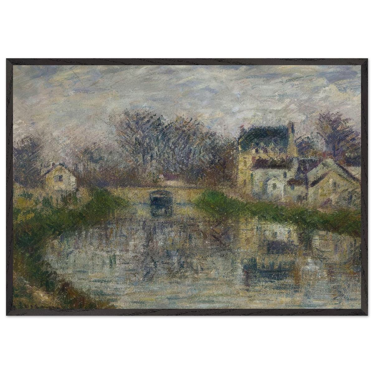 Canal at Moret by Gustave Loiseau, framed poster, view 3