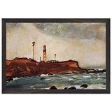 Cape Inubo Lighthouse by Fujishima Takeji, framed poster, view 2