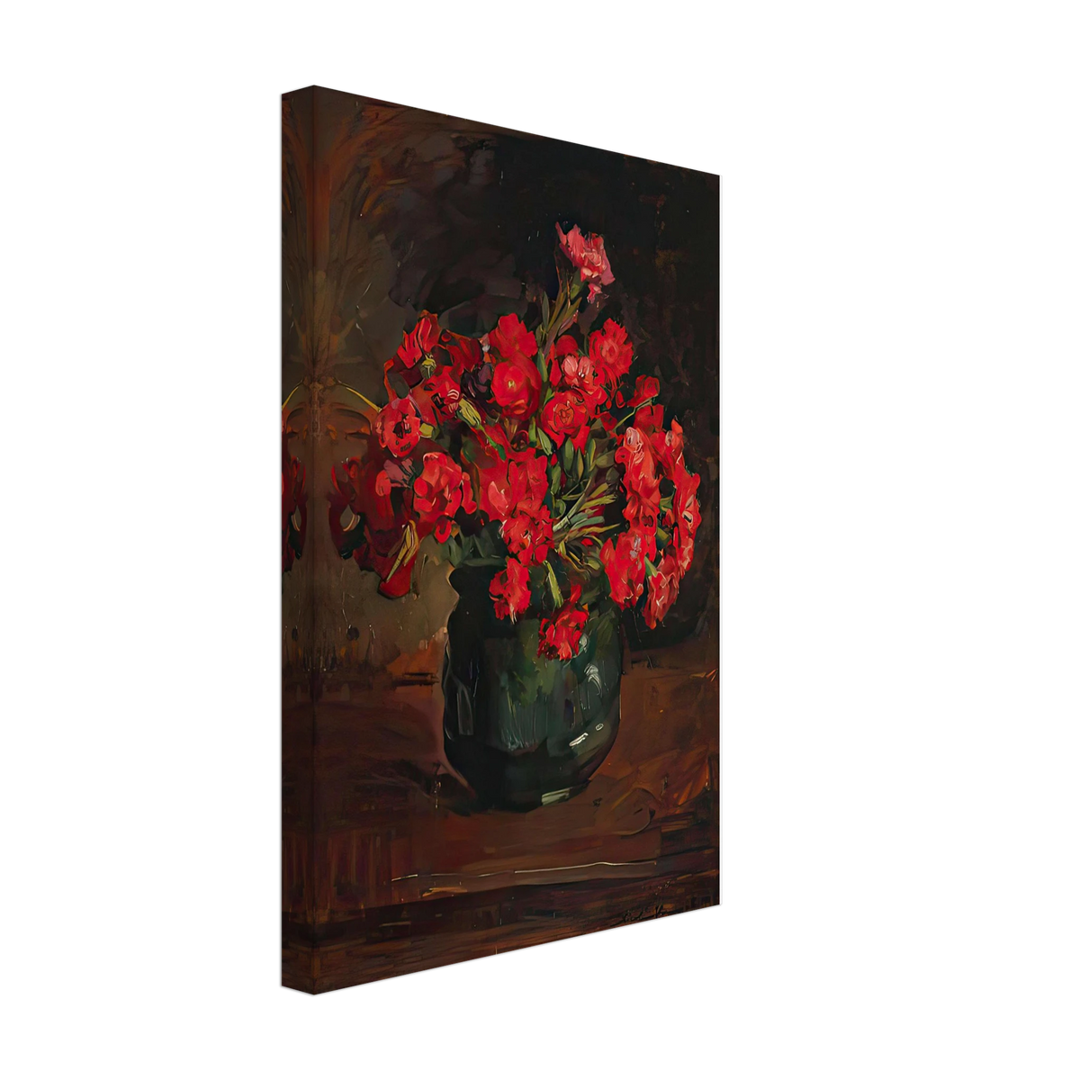 Carnations by Nicolae Vermont, canvas, view 2