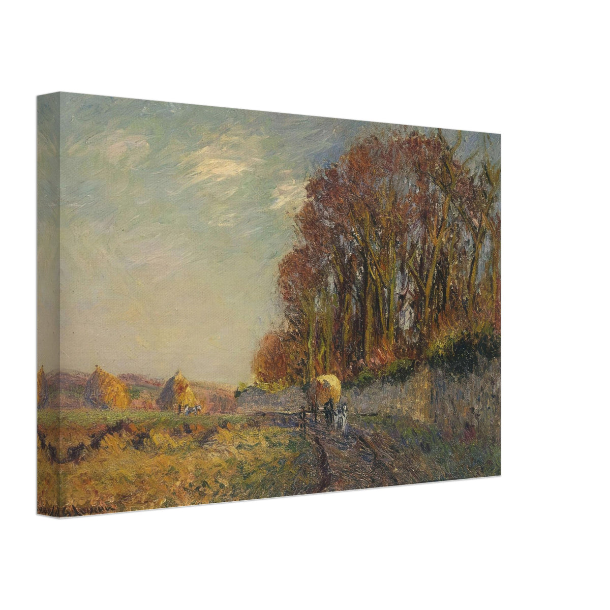 Cart in an Autumn Landscape by Gustave Loiseau, canvas, view 2