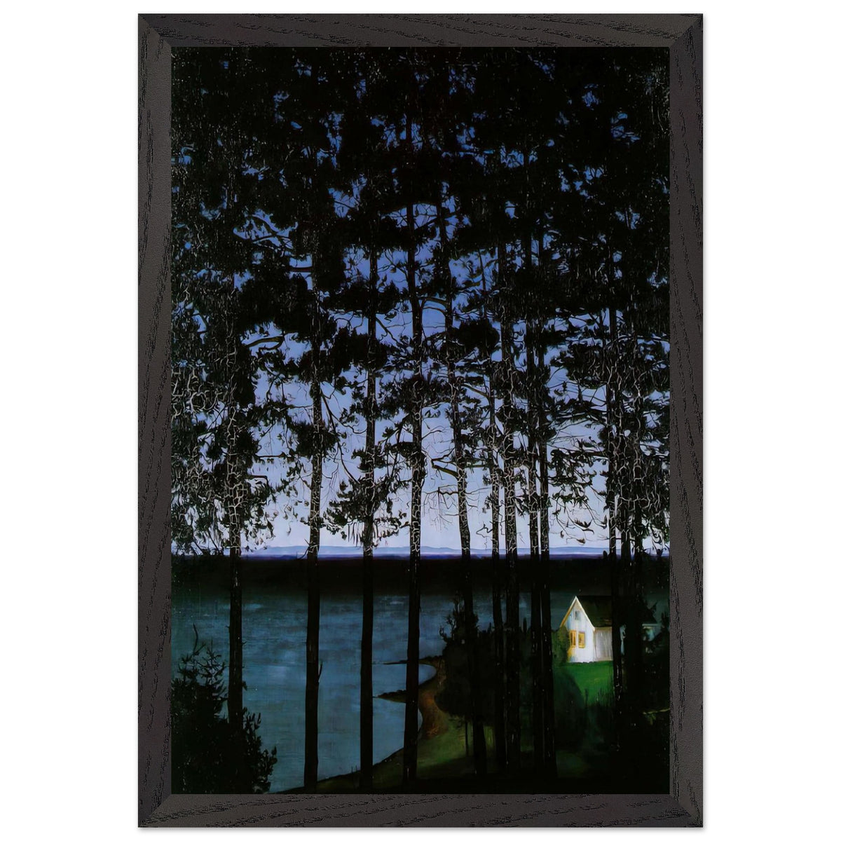Casa de campo do pescador by Harald Sohlberg, framed poster, view 2