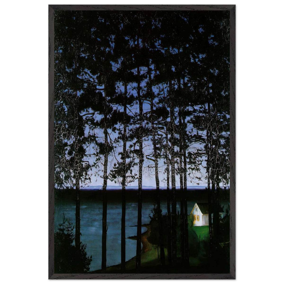 Casa de campo do pescador by Harald Sohlberg, framed poster