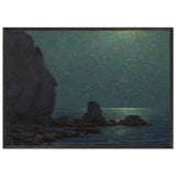 Catalina Island Coast Under a Moonlit Sky by Granville Redmond, framed poster, view 3