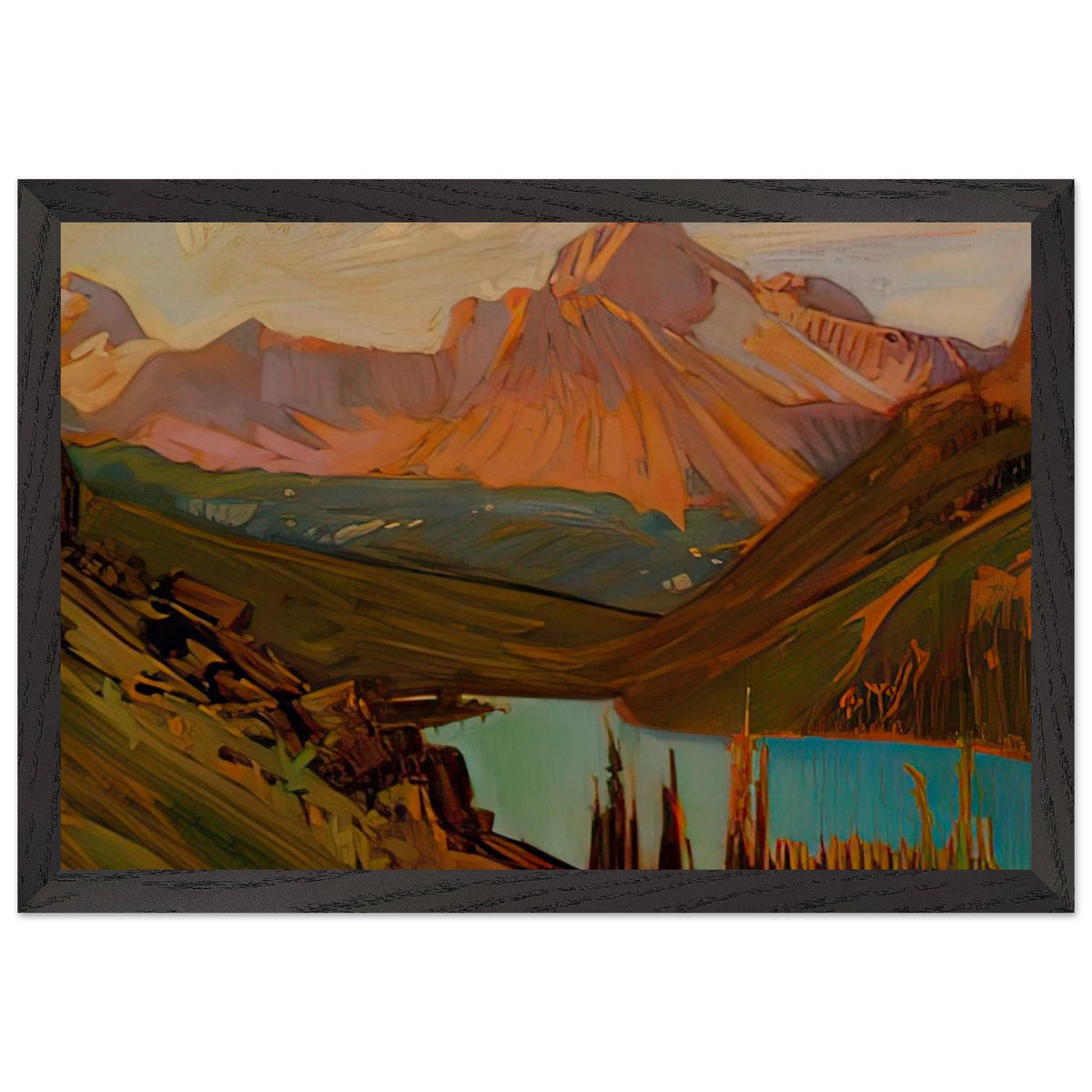 Cathedral Peak, Lake O'Hara by J. E. H. MacDonald, framed poster, view 2