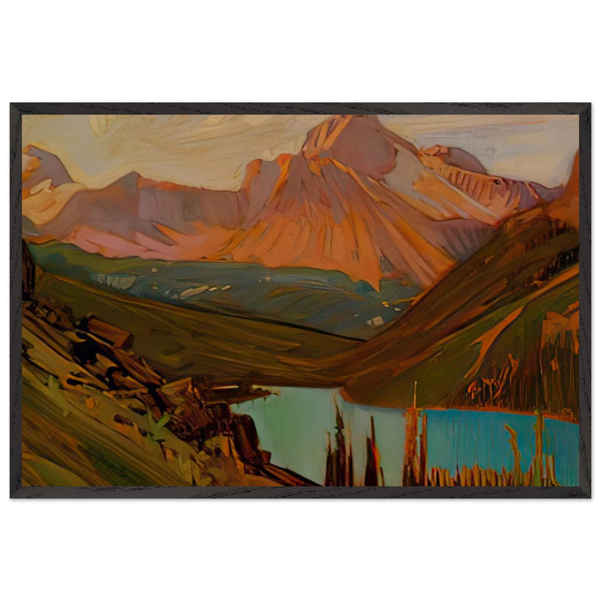 Cathedral Peak, Lake O'Hara by J. E. H. MacDonald, framed poster