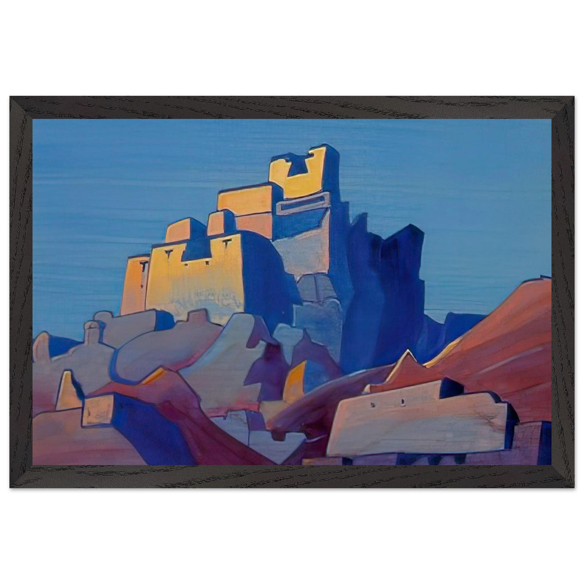 Chiktan Citadel in Himalayas by Nicholas Roerich, framed poster, view 2