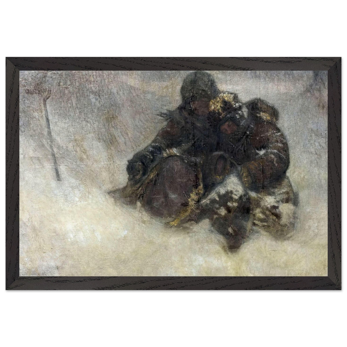 Children in Winter by Nikolay Bogdanov-Belsky, framed poster, view 2