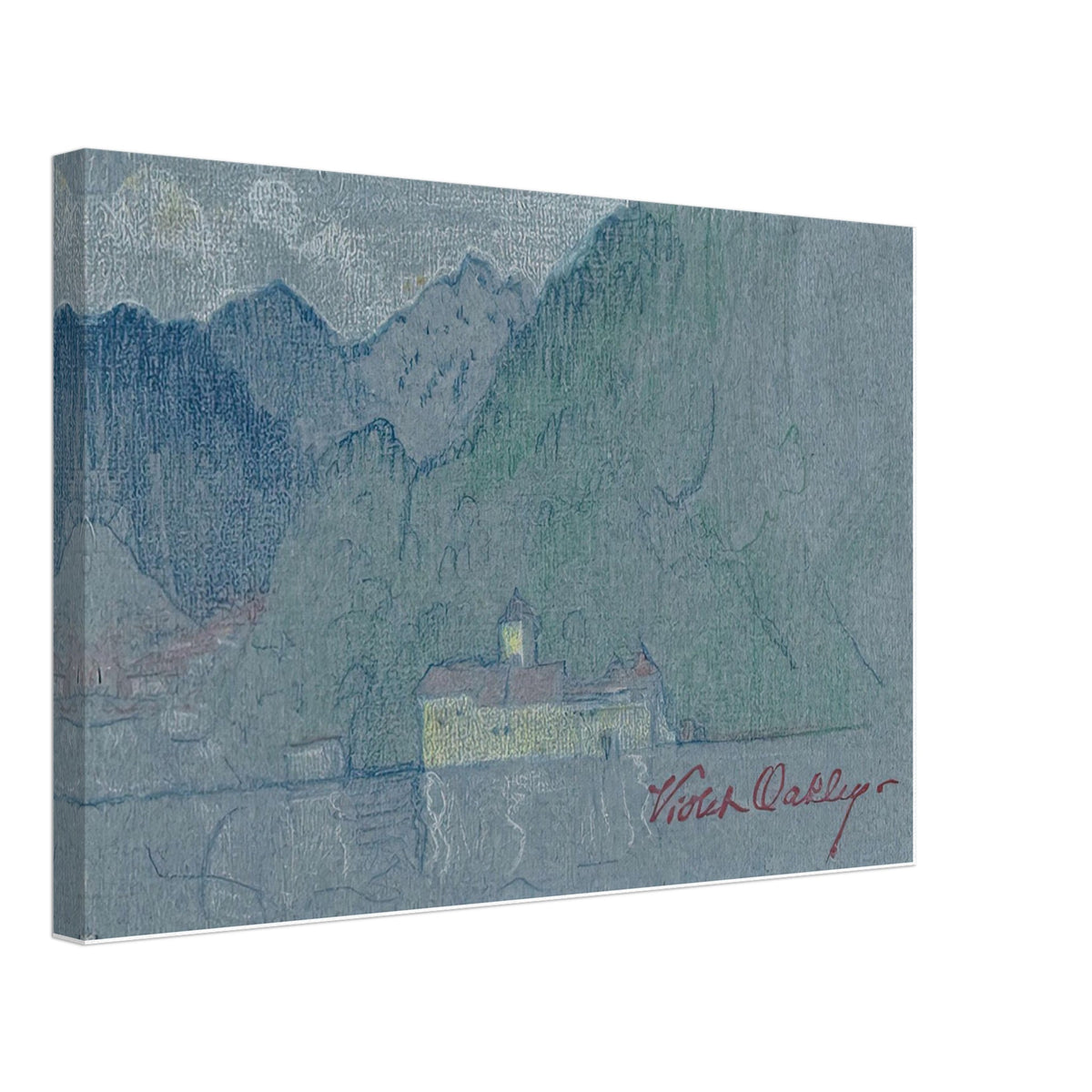 Chillon Castle, Lake Geneva by Violet Oakley, canvas