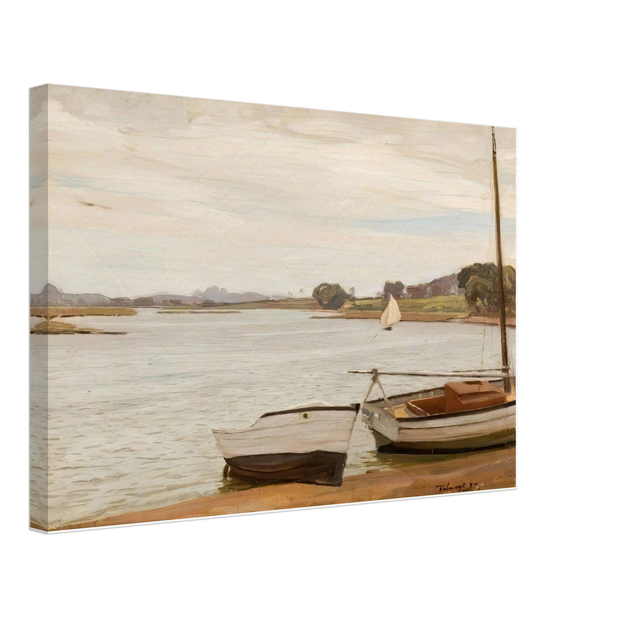 Christchurch Estuary Scene by Algernon Talmage, canvas