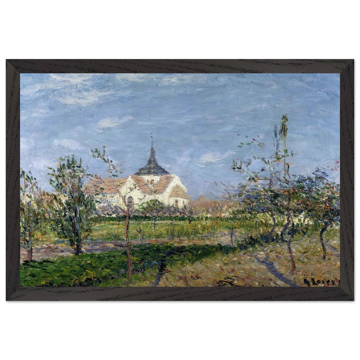 Church at Notre Dame at Vaudreuil by Gustave Loiseau, framed poster, view 2