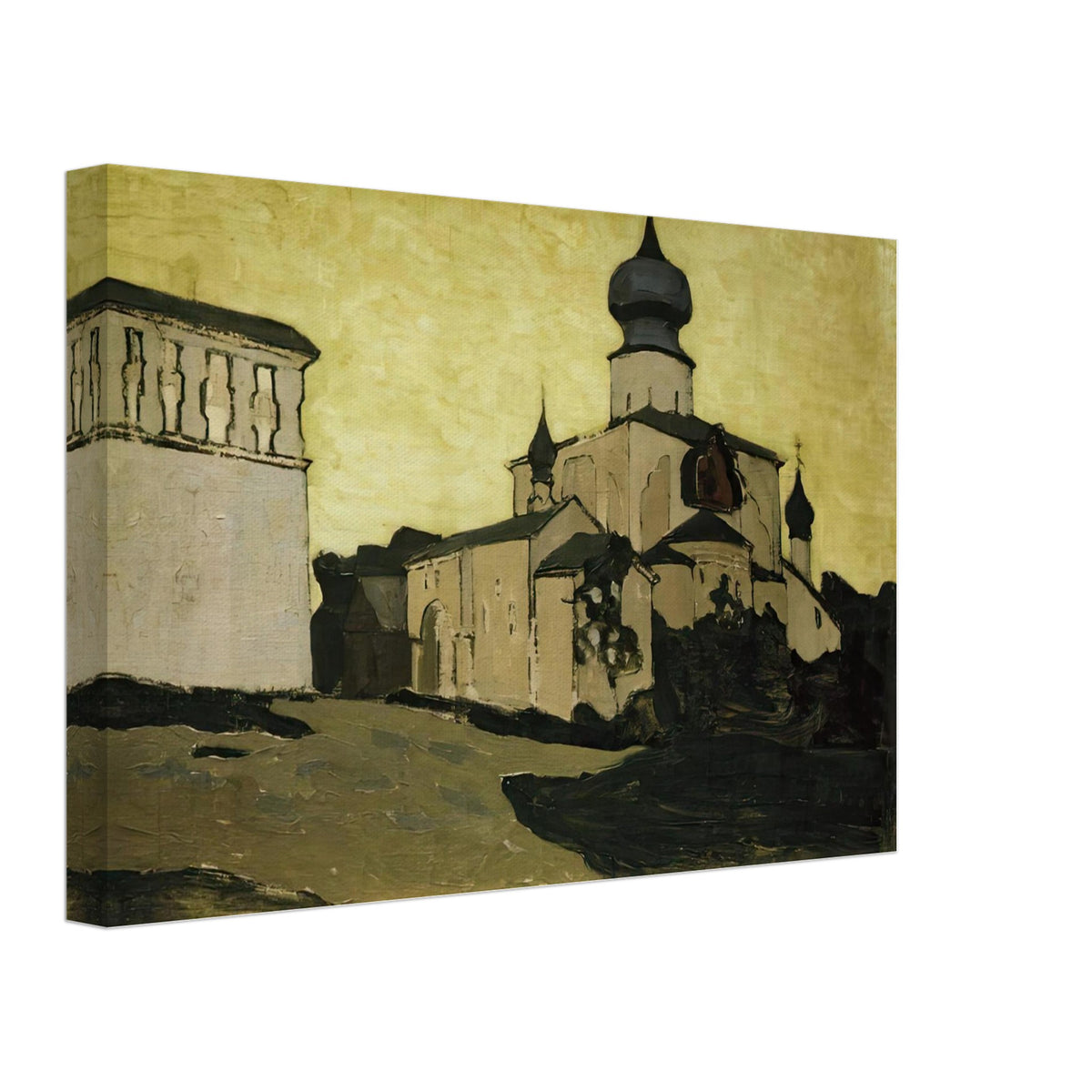 Church of Assumption in Pskov by Nicholas Roerich, canvas, view 2