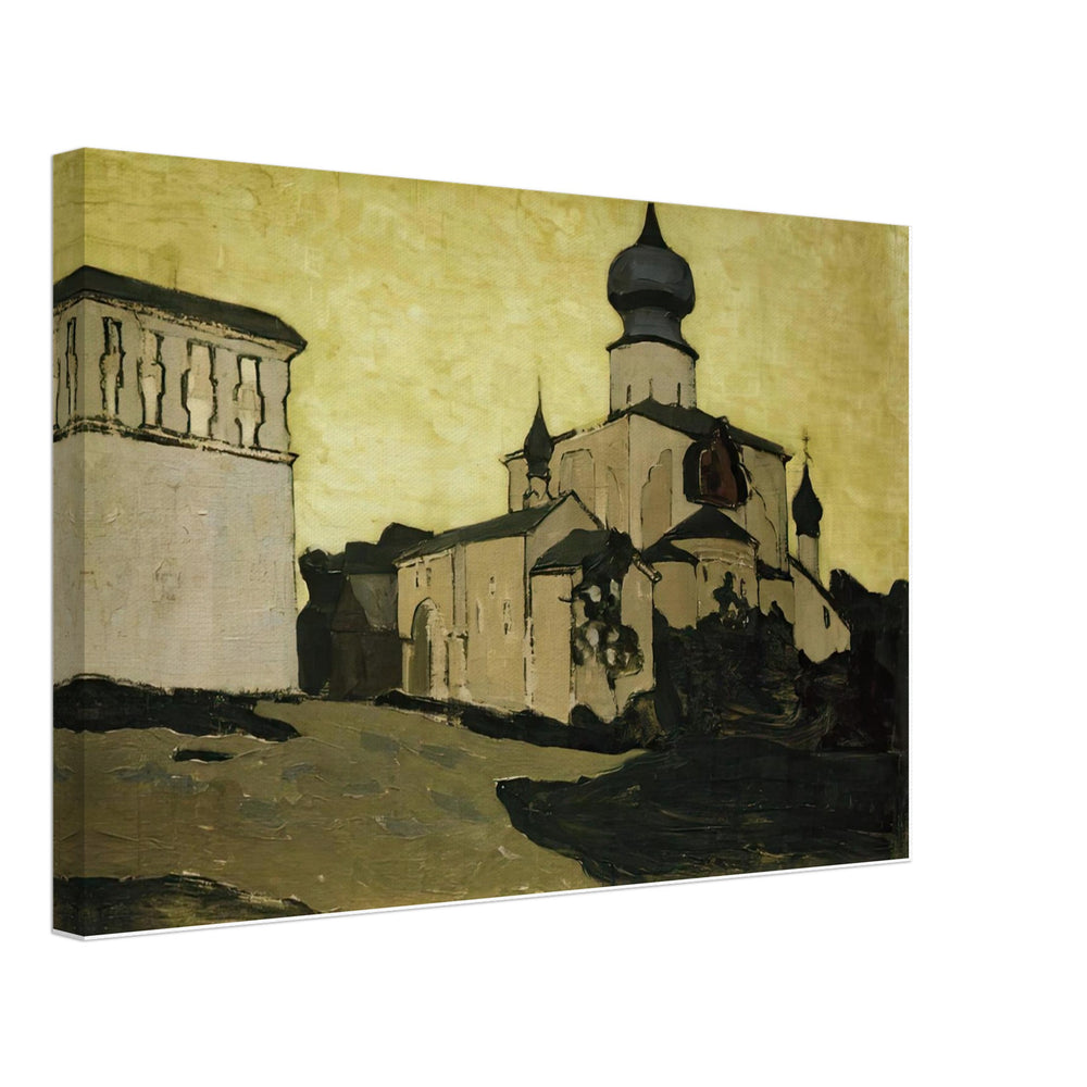 Church of Assumption in Pskov by Nicholas Roerich, canvas