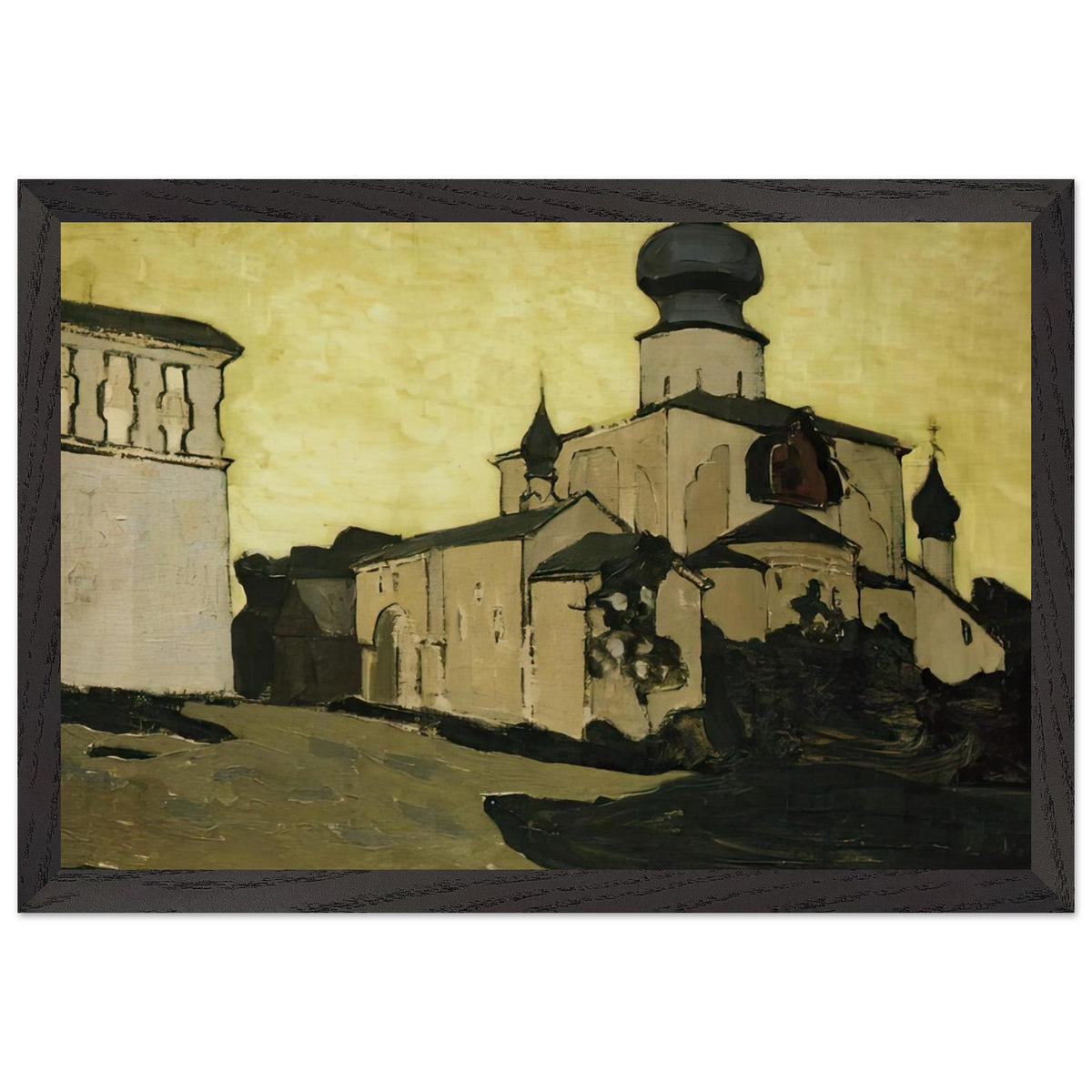 Church of Assumption in Pskov by Nicholas Roerich, framed poster, view 2