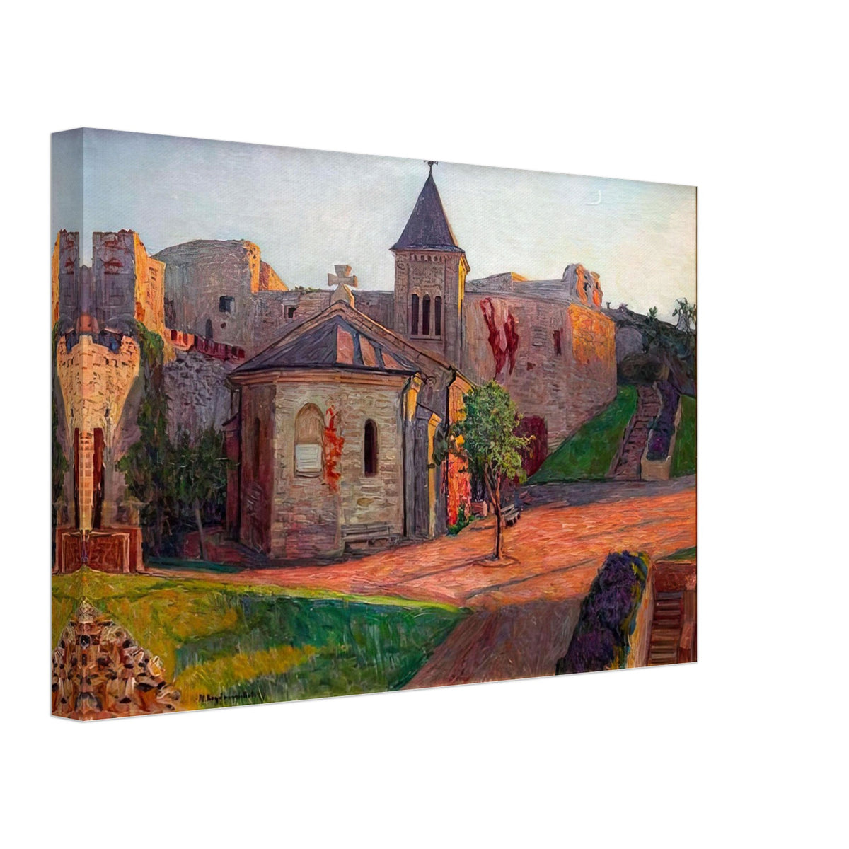 Church View by Nikolay Bogdanov-Belsky, canvas, view 2