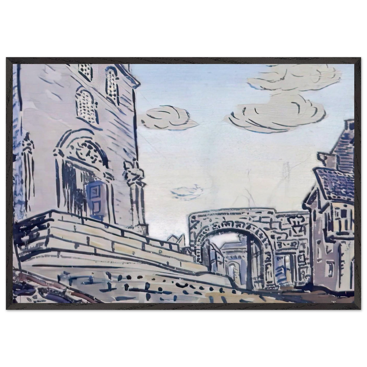 City by Nicholas Roerich, framed poster, view 3