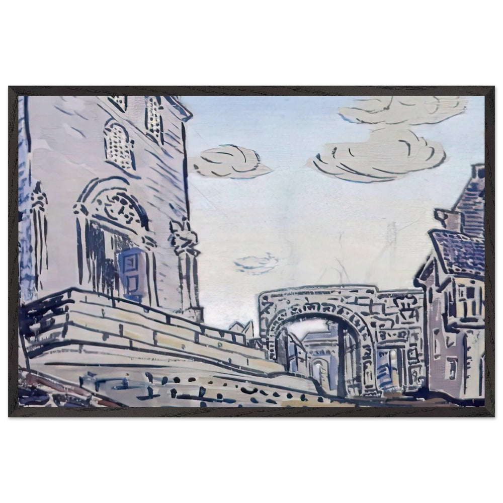 City by Nicholas Roerich, framed poster