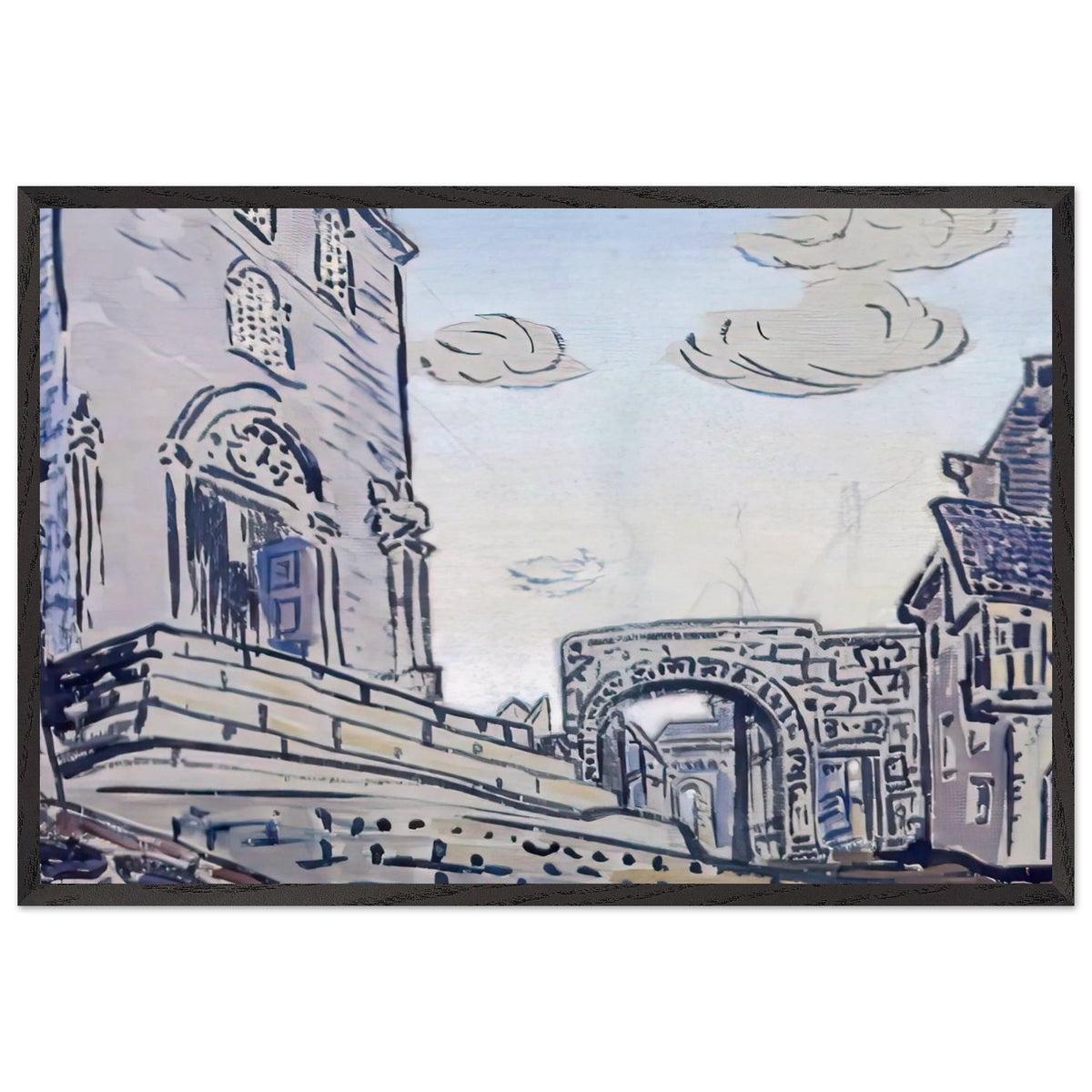 City by Nicholas Roerich, framed poster
