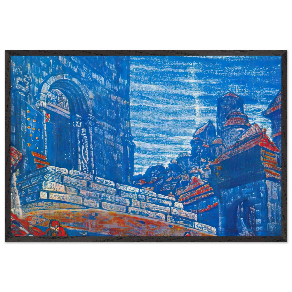 City by Nicholas Roerich, framed poster