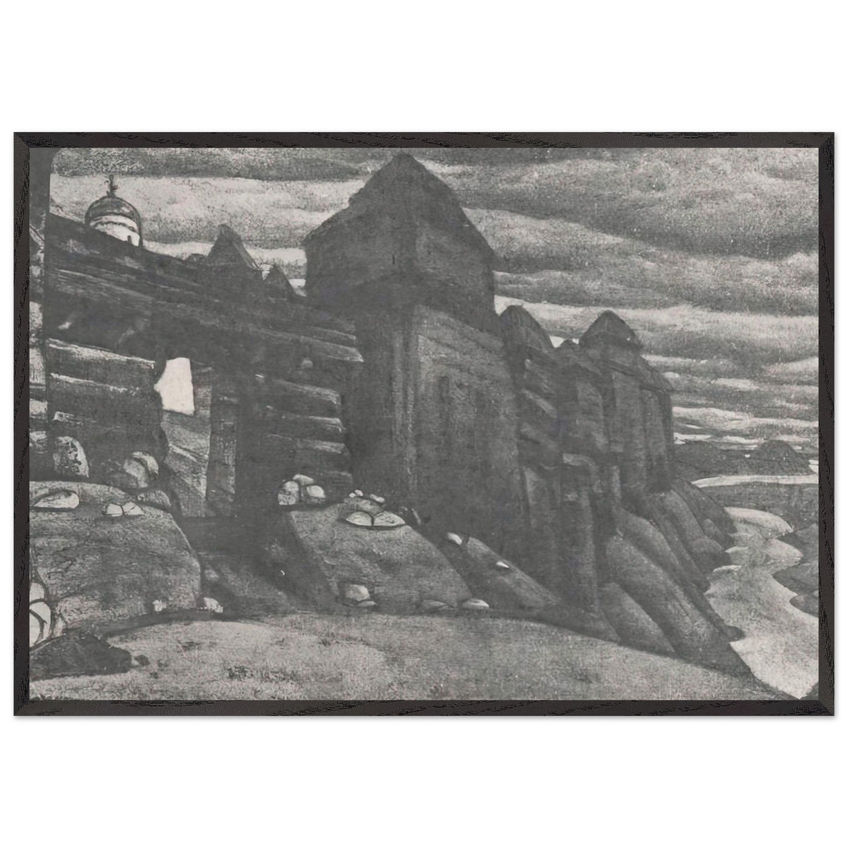 City Wall by Nicholas Roerich, framed poster, view 3