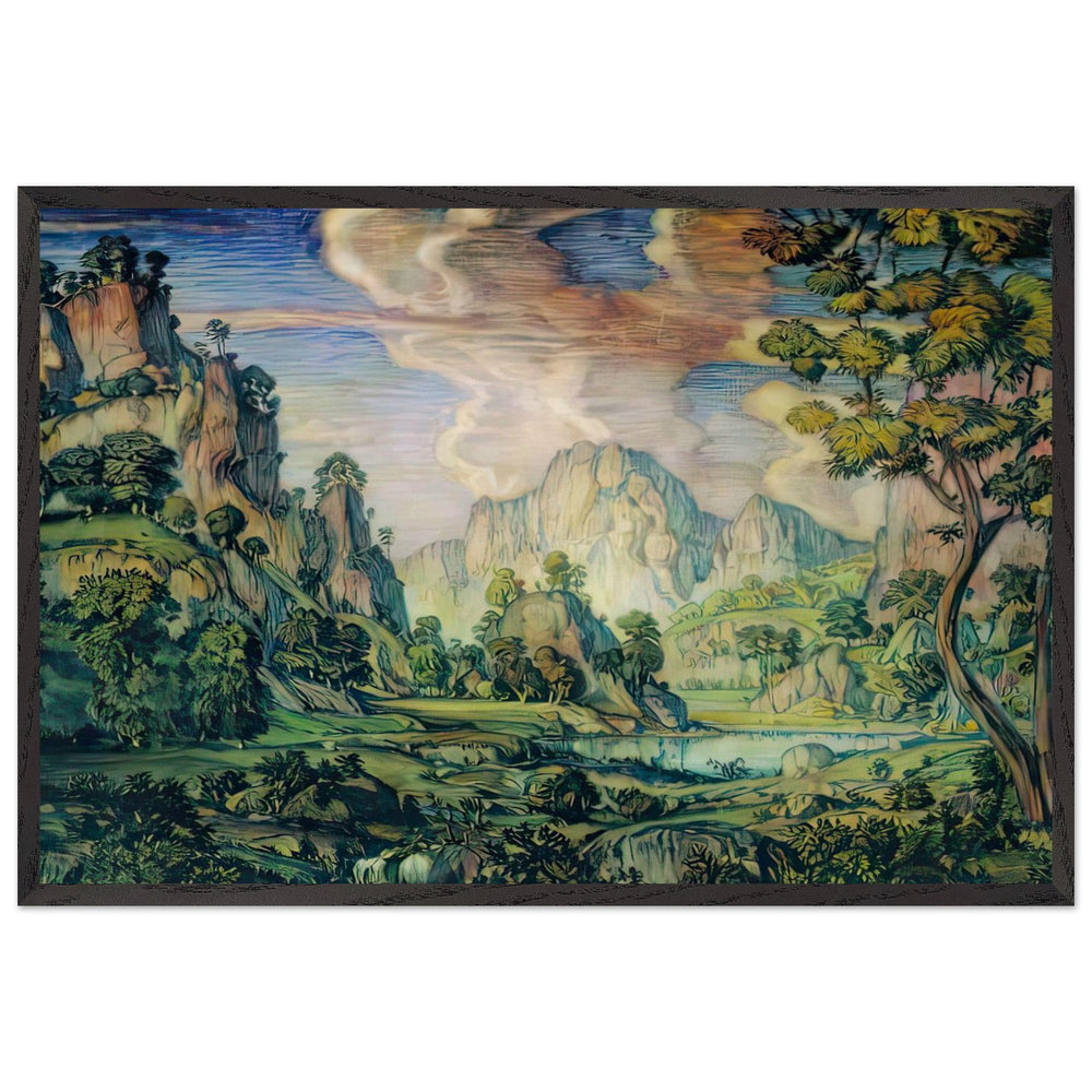 Classical Landscape by Konstantin Bogaevsky, framed poster