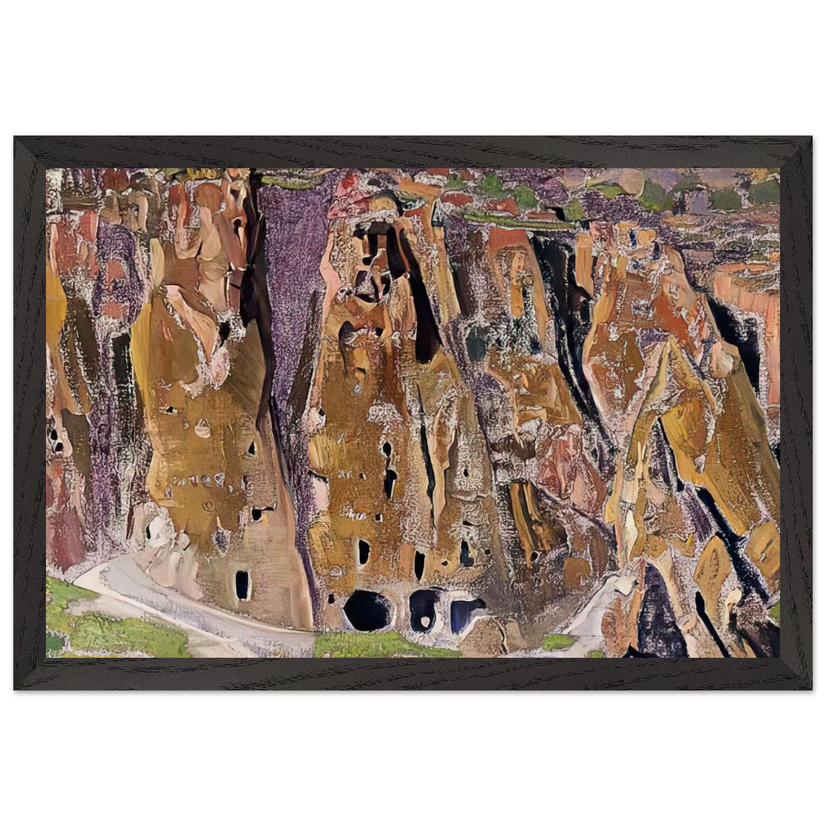 Cliff Dwellings (Arizona) by Nicholas Roerich, framed poster, view 2