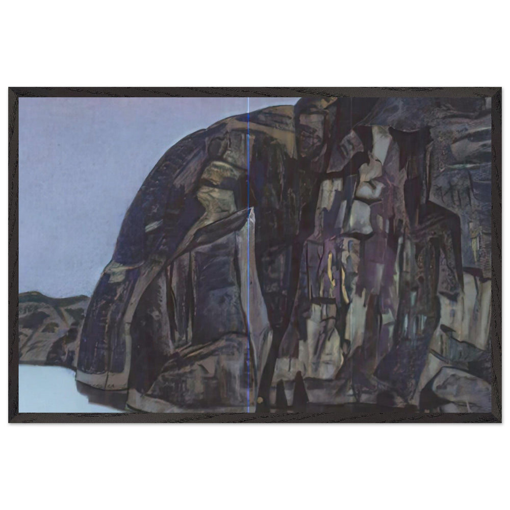 Cliff by Nicholas Roerich, framed poster