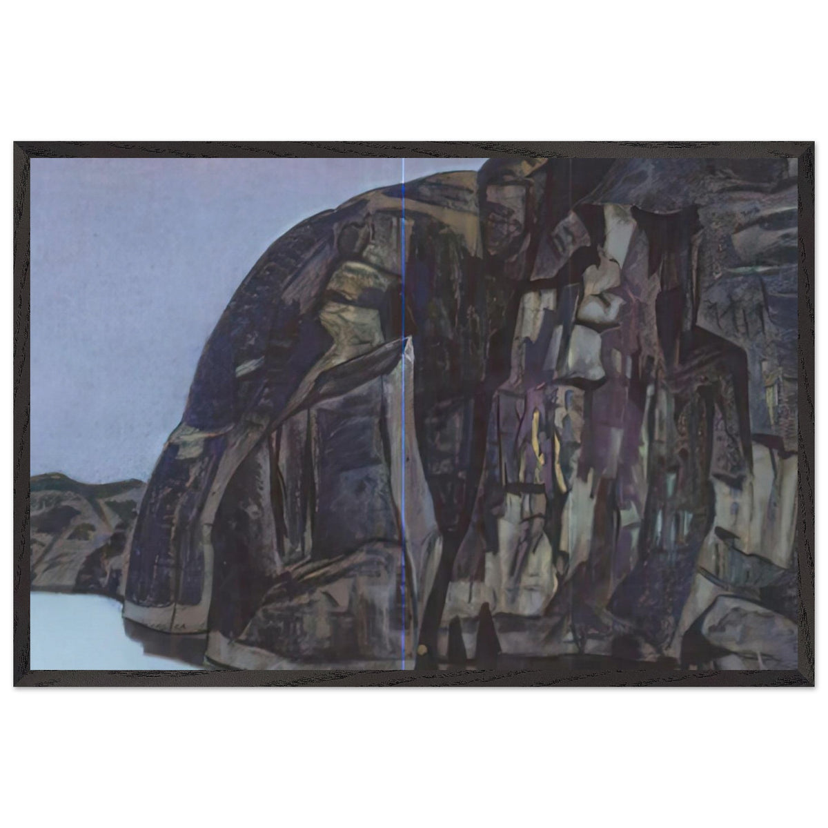 Cliff by Nicholas Roerich, framed poster