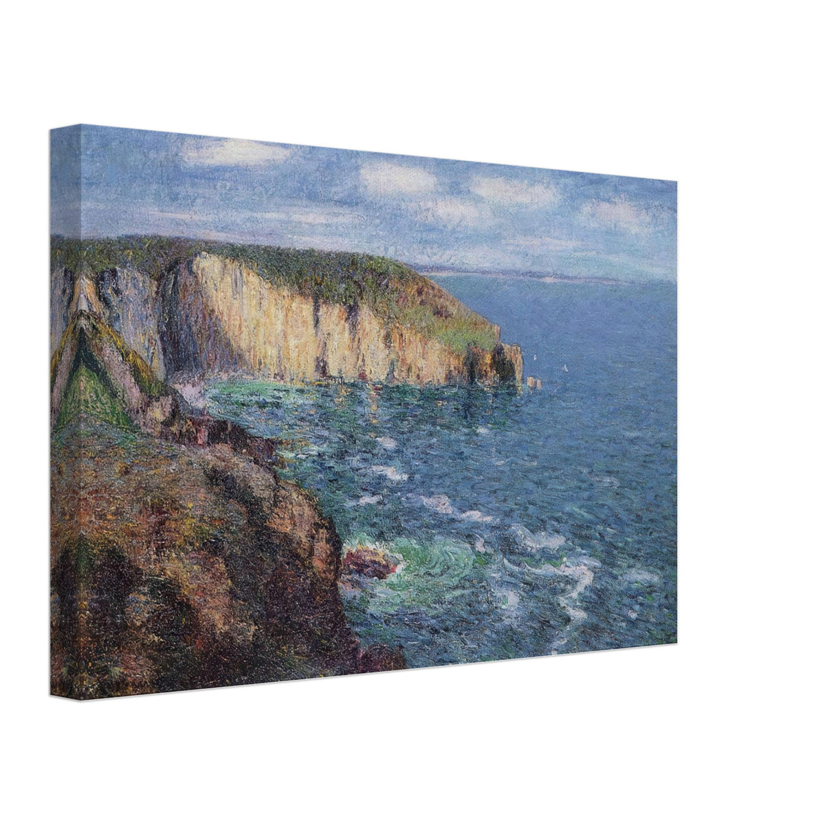 Cliffs at Cape Frehel by Gustave Loiseau, canvas, view 2