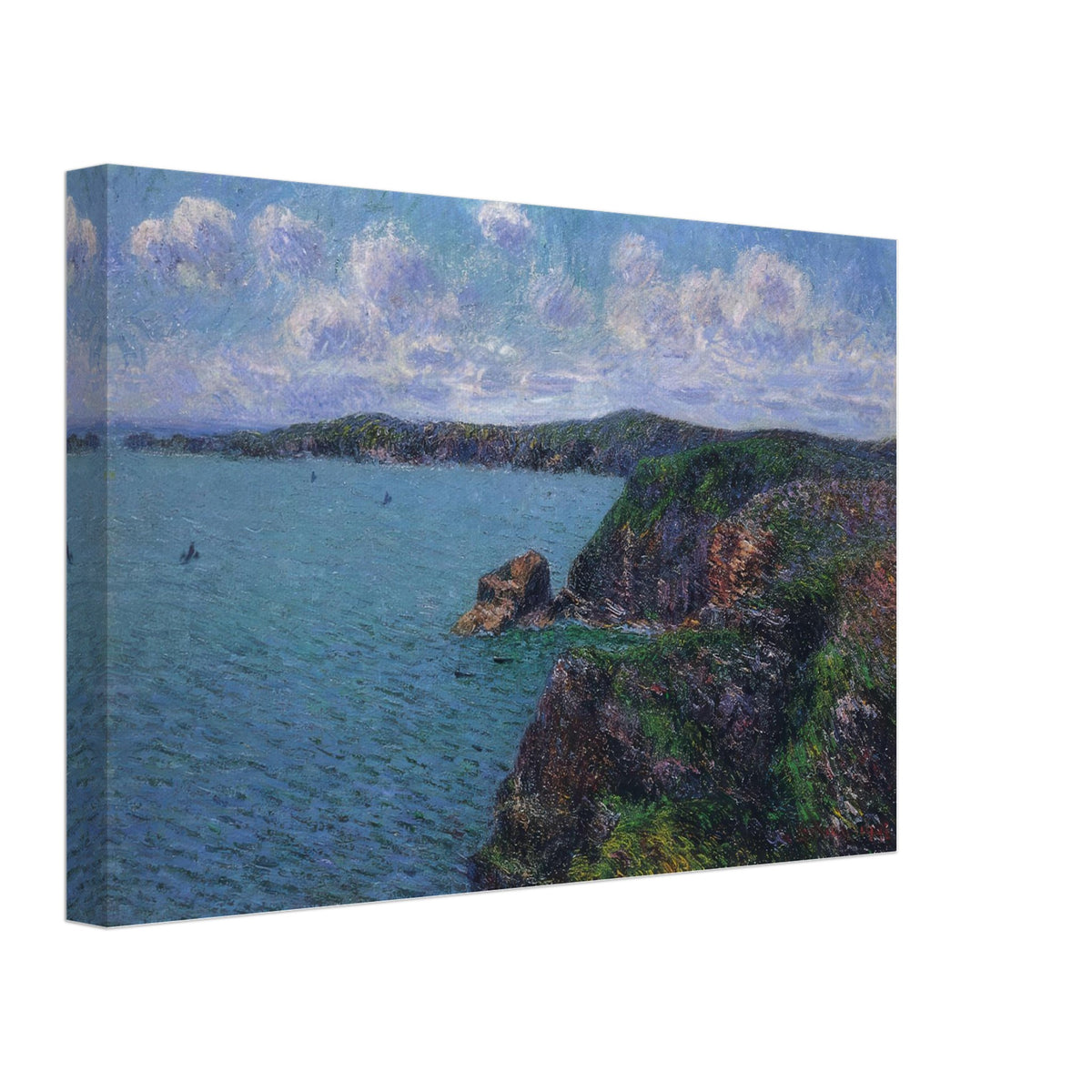 Cliffs at Cape Frehel by Gustave Loiseau, canvas, view 2