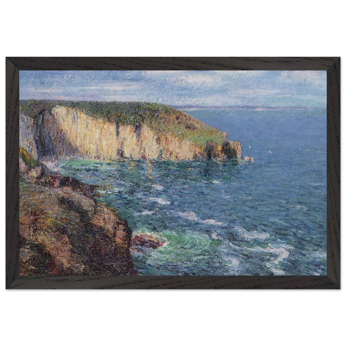 Cliffs at Cape Frehel by Gustave Loiseau, framed poster, view 2