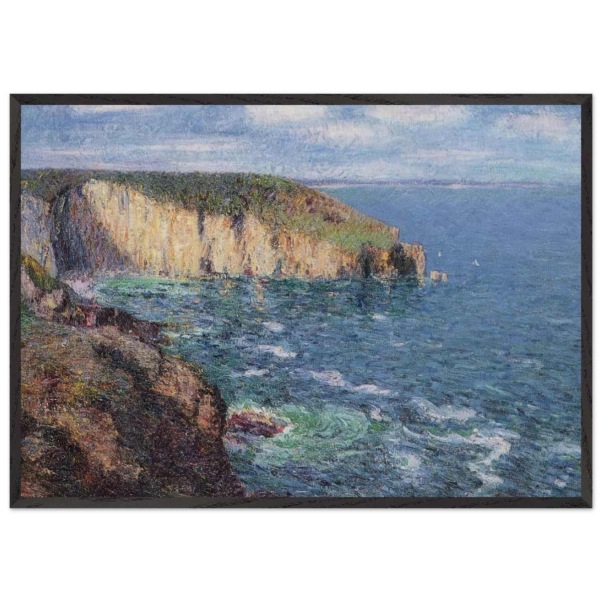Cliffs at Cape Frehel by Gustave Loiseau, framed poster, view 3