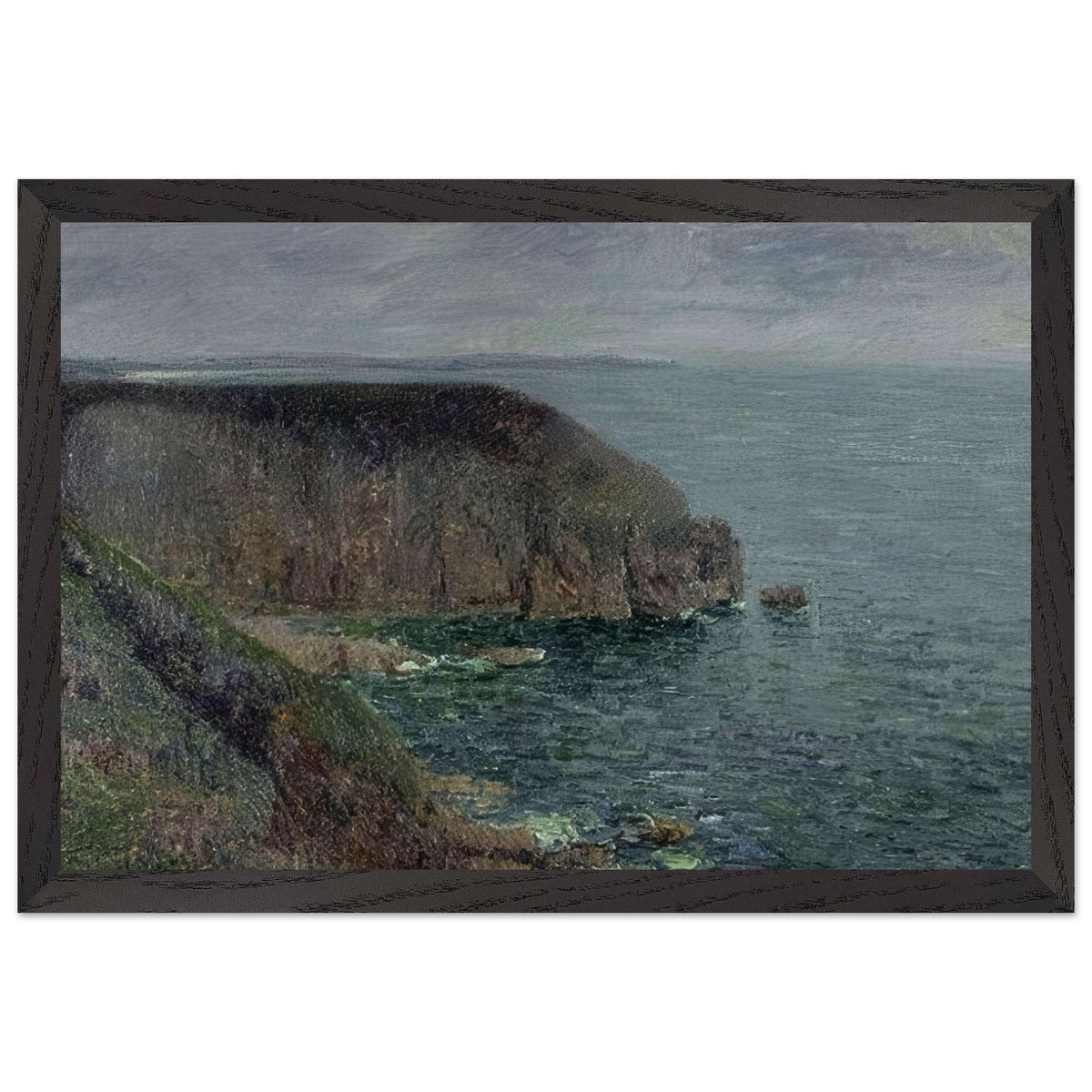 Cliffs in Gray Weather by Gustave Loiseau, framed poster, view 2