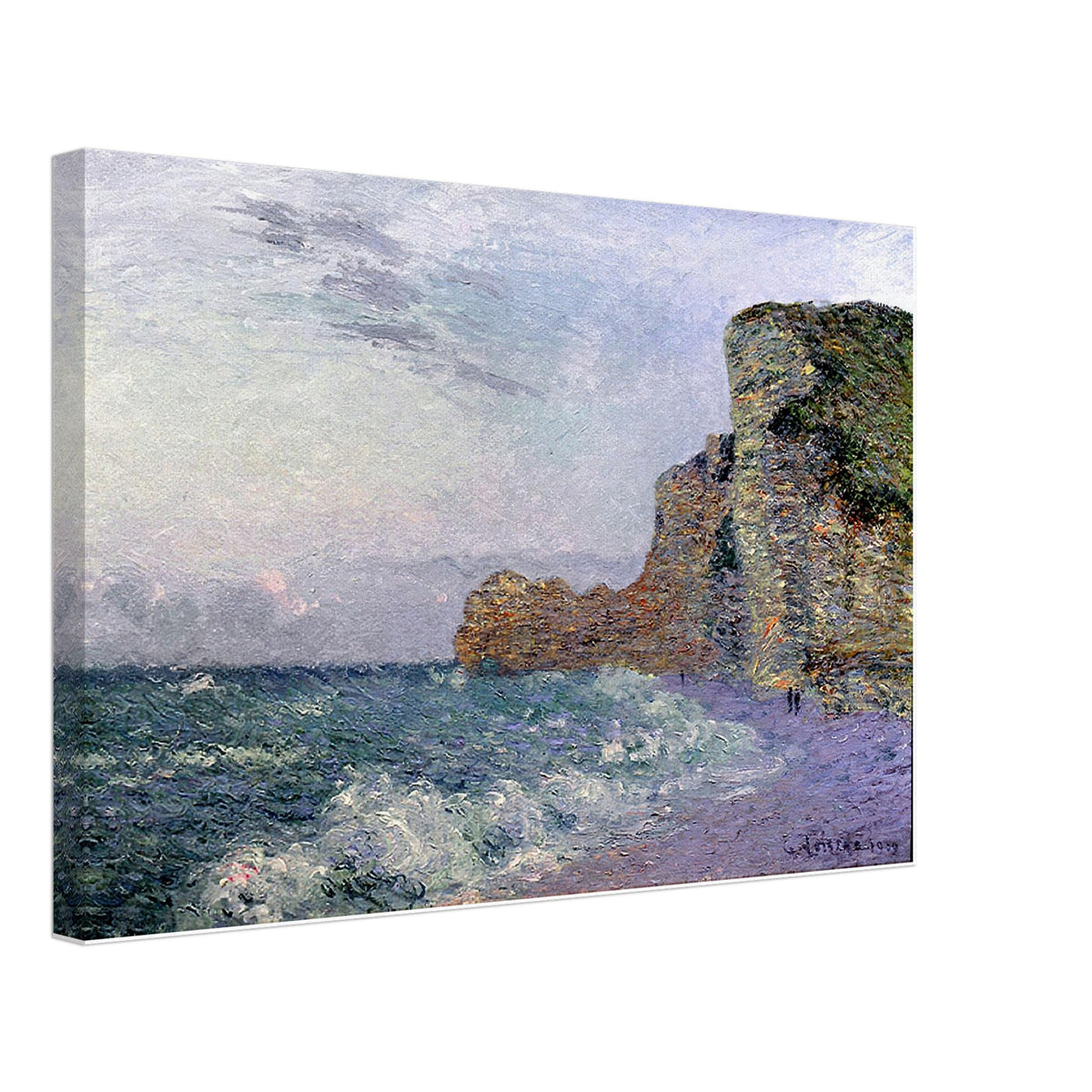 Cliffs in Normandy Evening by Gustave Loiseau, canvas