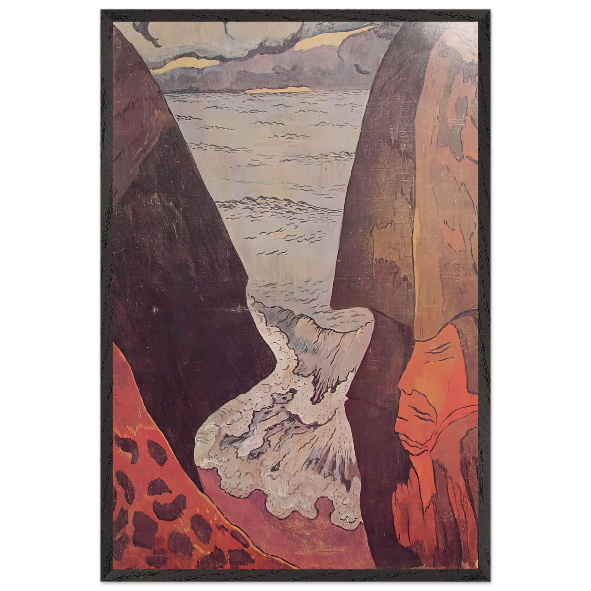 Cliffs near Camaret by Georges Lacombe, framed poster