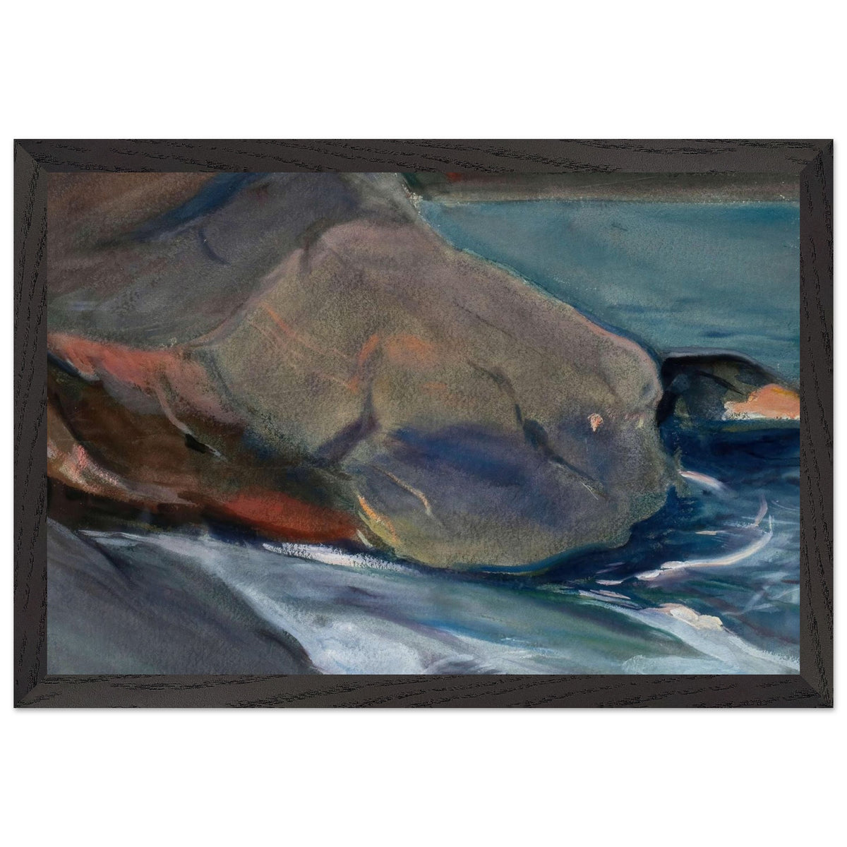 Cliffs on the shore by Magnus Enckell, framed poster, view 2