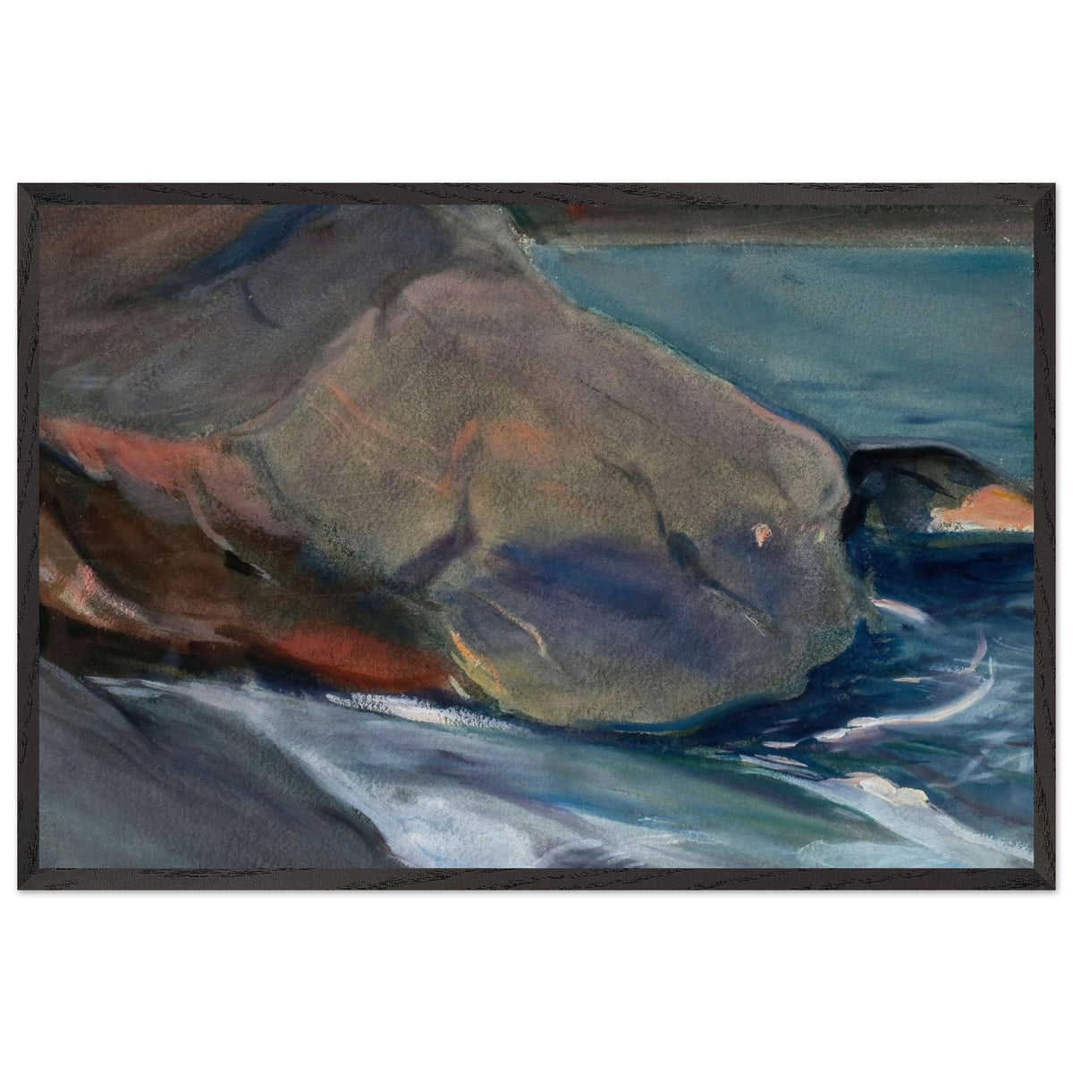 Cliffs on the shore by Magnus Enckell, framed poster