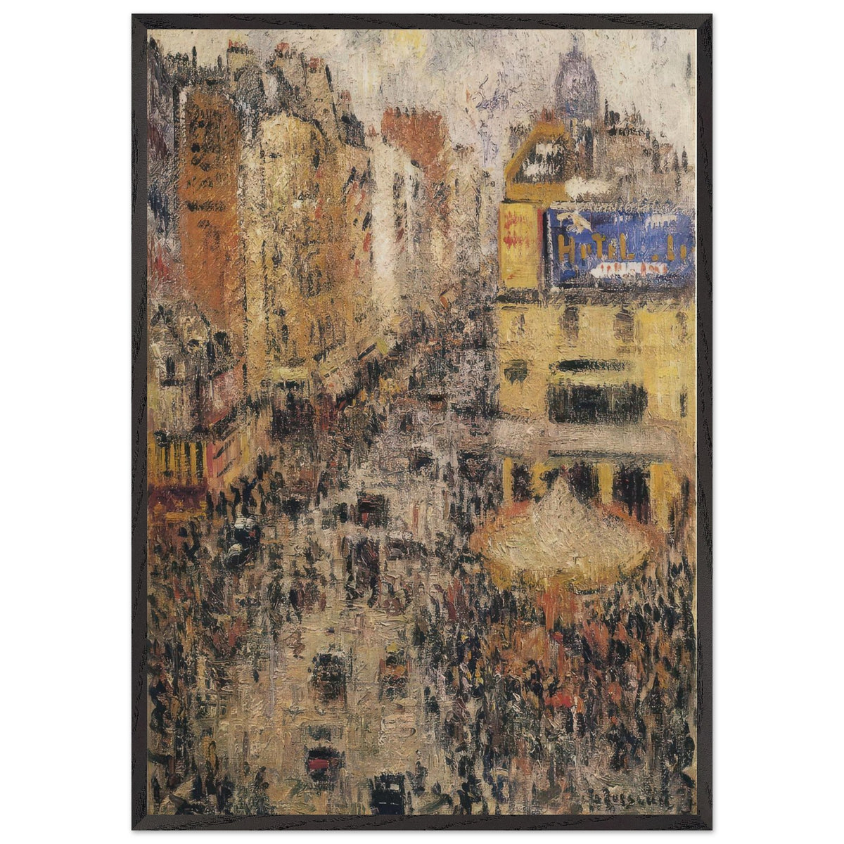 Cligancourt Street by Gustave Loiseau, framed poster, view 3