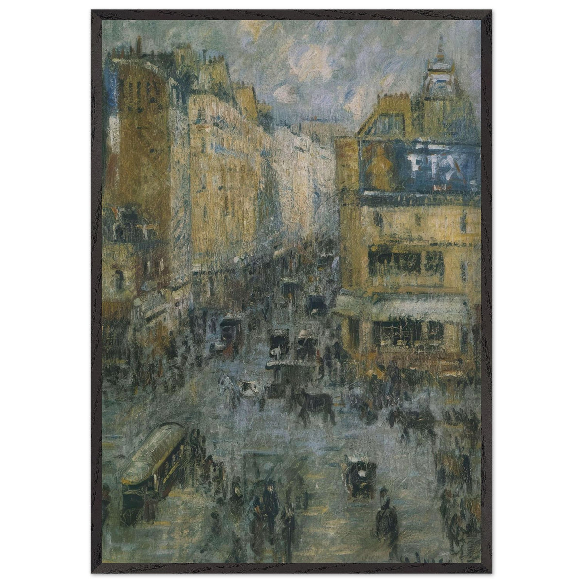 Cligancourt Street in Paris by Gustave Loiseau, framed poster, view 3