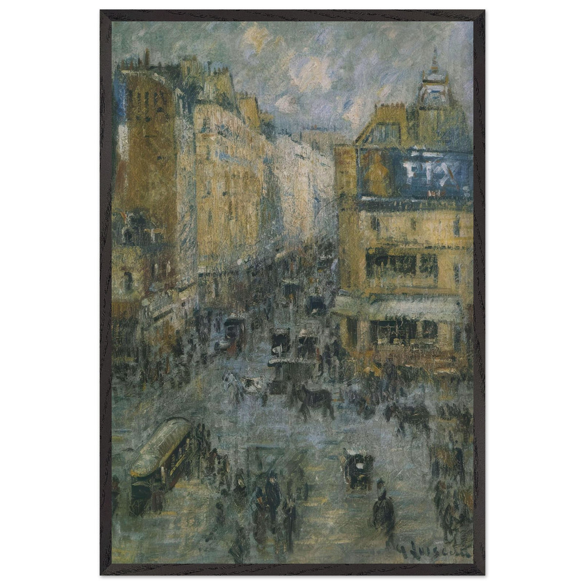 Cligancourt Street in Paris by Gustave Loiseau, framed poster