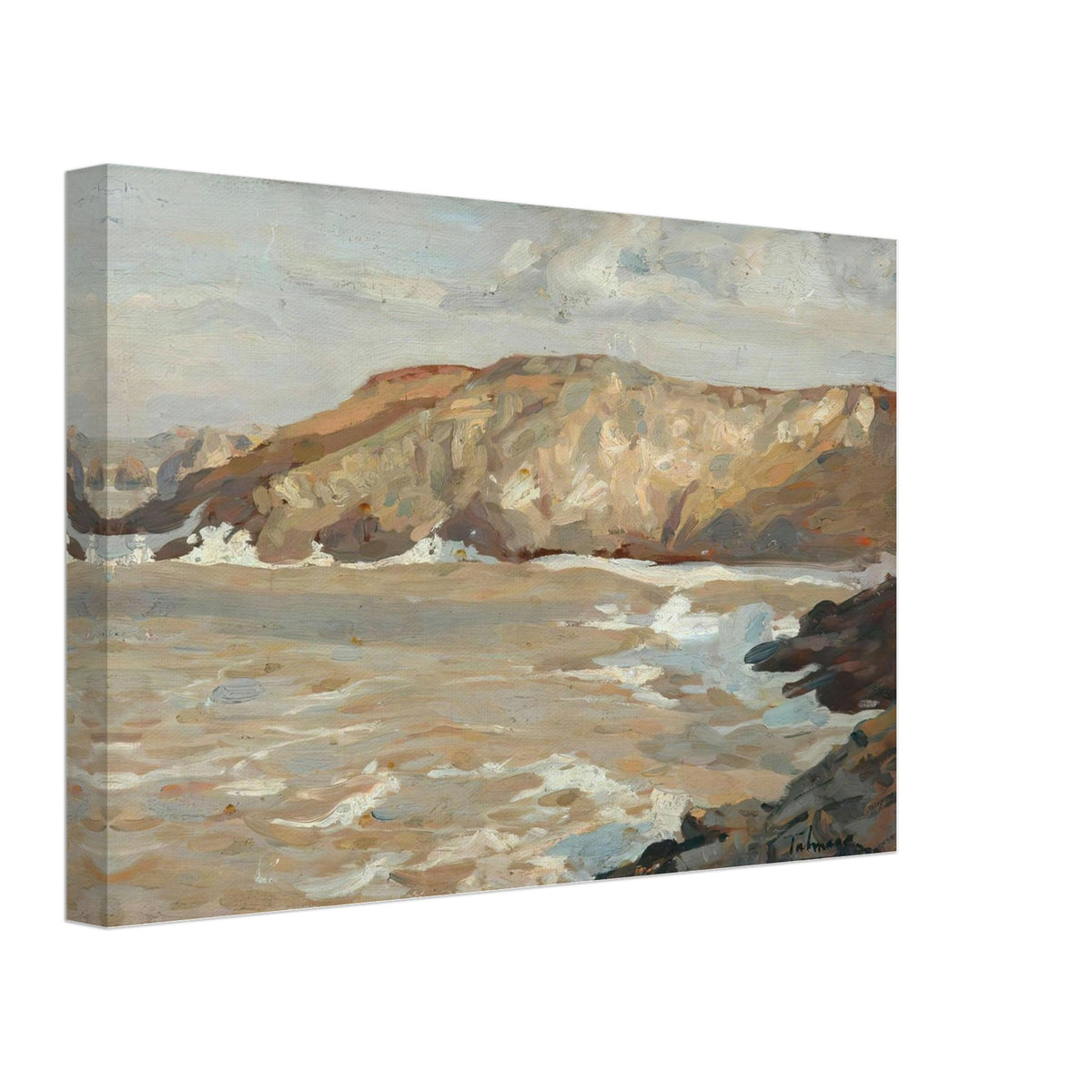 Coast Scene with Cliffs by Algernon Talmage, canvas, view 2