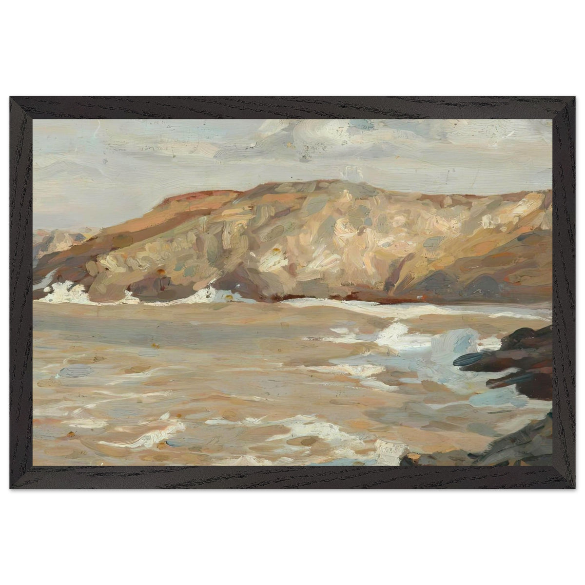 Coast Scene with Cliffs by Algernon Talmage, framed poster, view 2