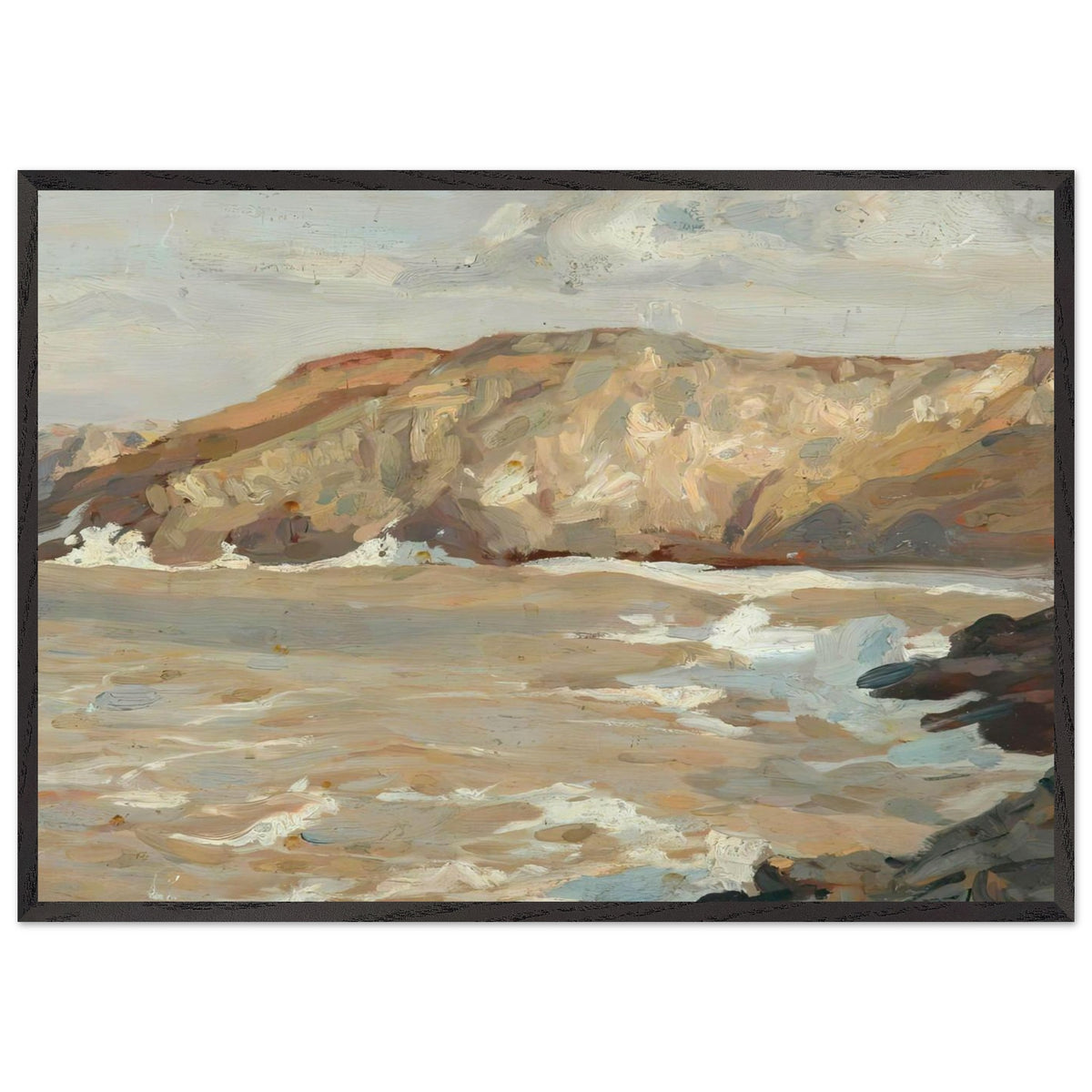 Coast Scene with Cliffs by Algernon Talmage, framed poster, view 3
