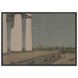 Colonnade of Exchange and Peter and Paul Fortress by Anna Ostroumova-Lebedeva, framed poster, view 3