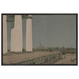 Colonnade of Exchange and Peter and Paul Fortress by Anna Ostroumova-Lebedeva, framed poster