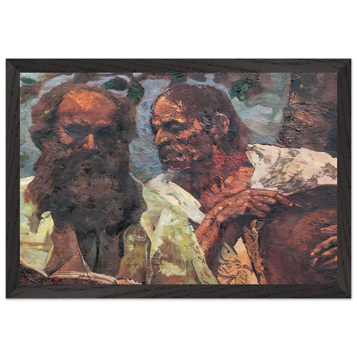 Confession of the Peasant (Composition with Self-Portrait) by Octav Bancila, framed poster, view 2