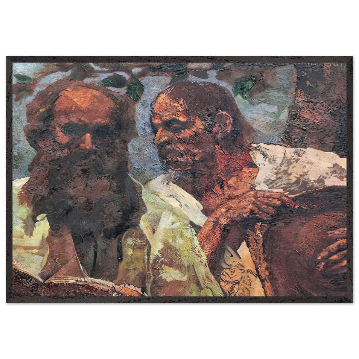 Confession of the Peasant (Composition with Self-Portrait) by Octav Bancila, framed poster, view 3