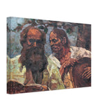 Confession of the Peasant (Composition with Self-Portrait) by Octav Bancila, canvas, view 2