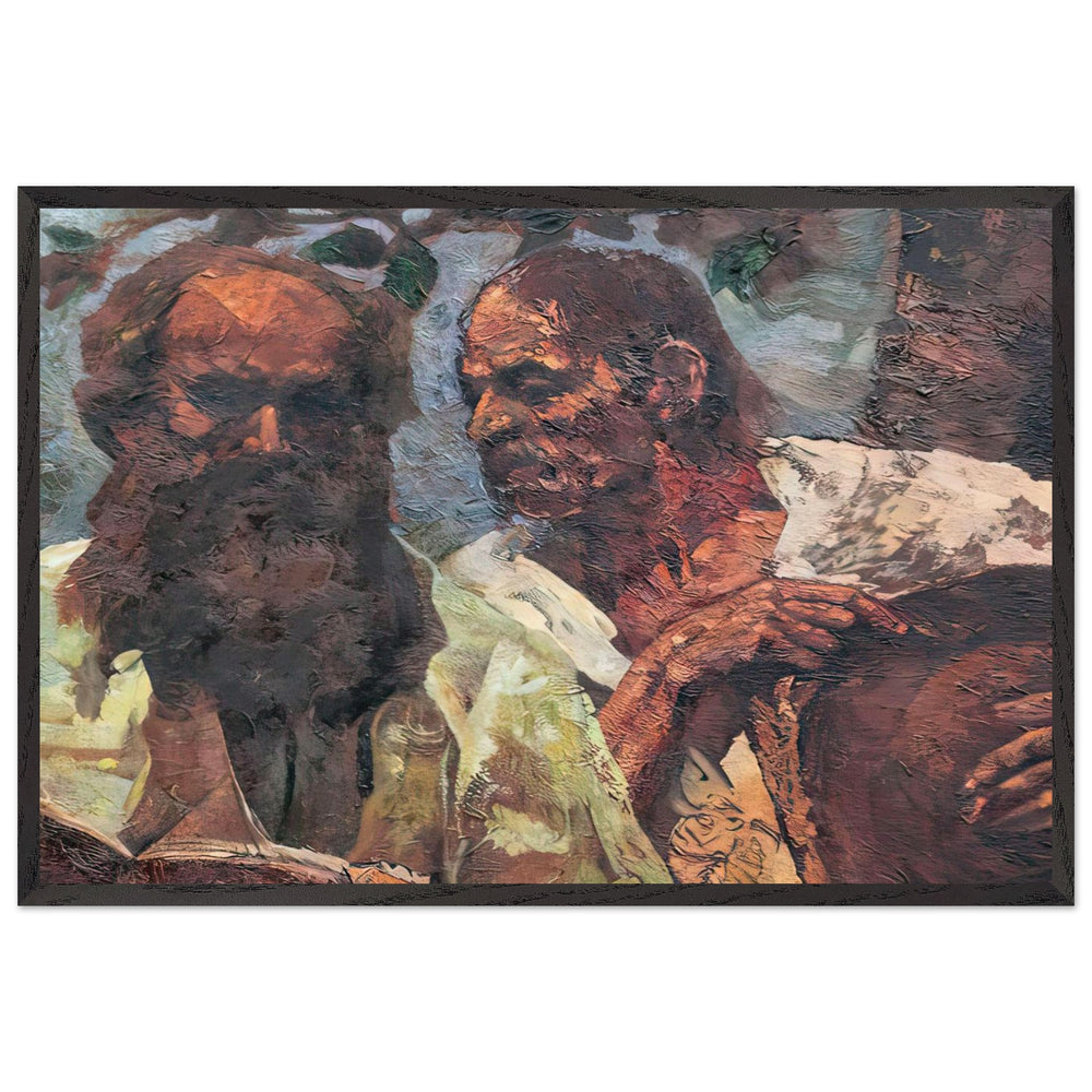 Confession of the Peasant (Composition with Self-Portrait) by Octav Bancila, framed poster
